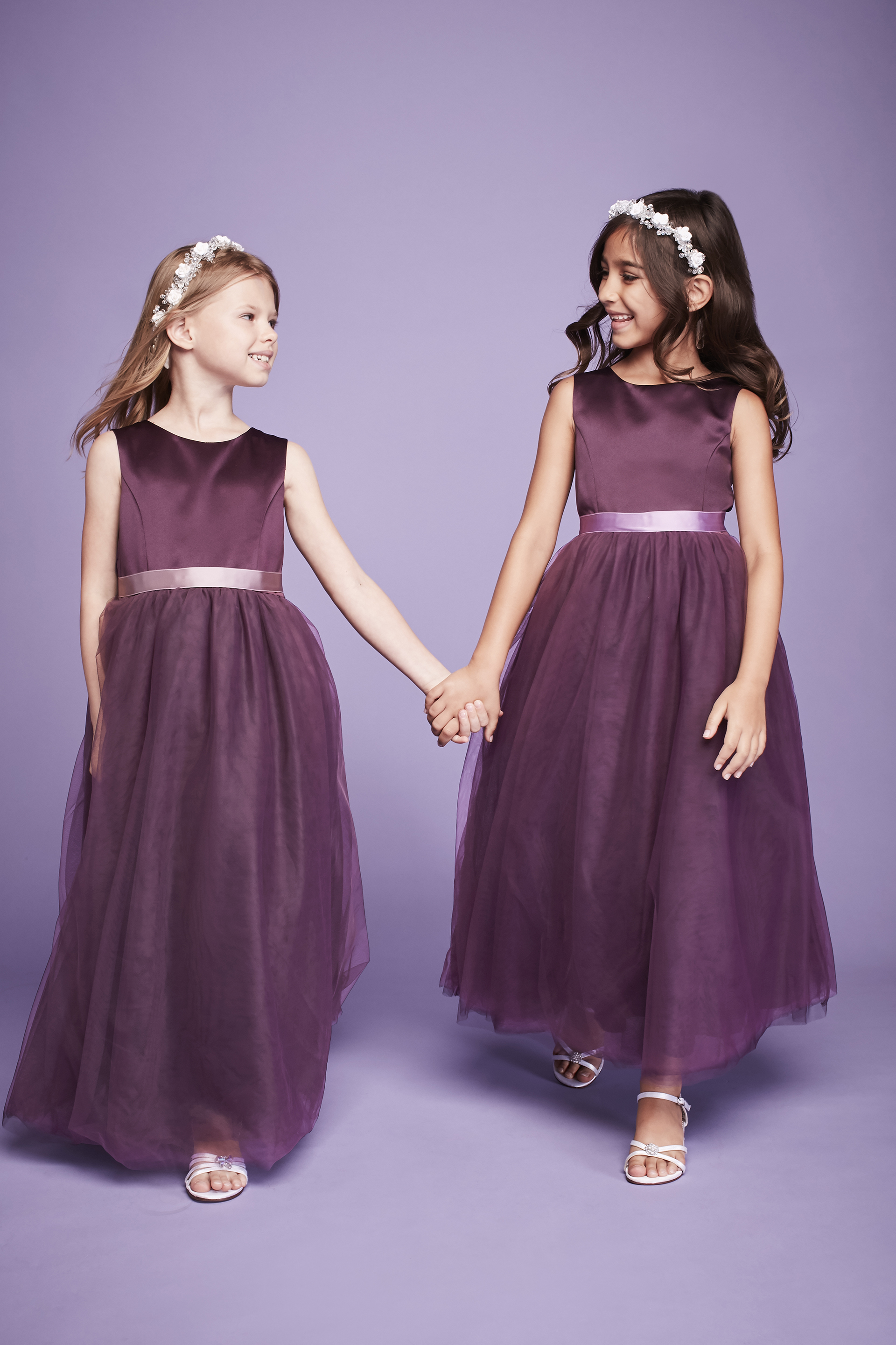 plum colored flower girl dresses